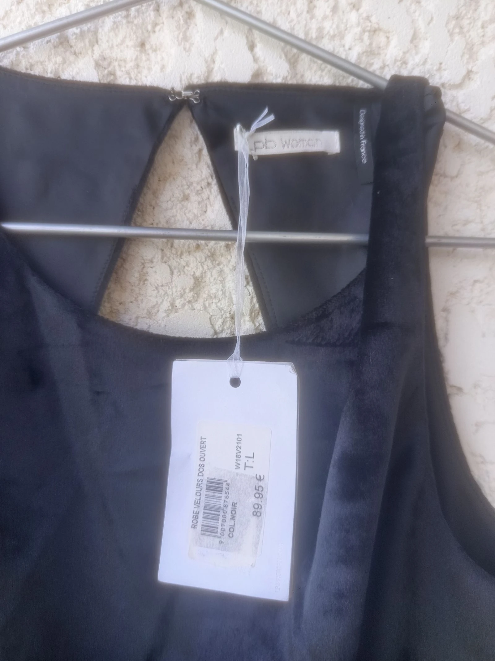 Jurk met open rug van fluweel merk les petites bombes – photo 11
